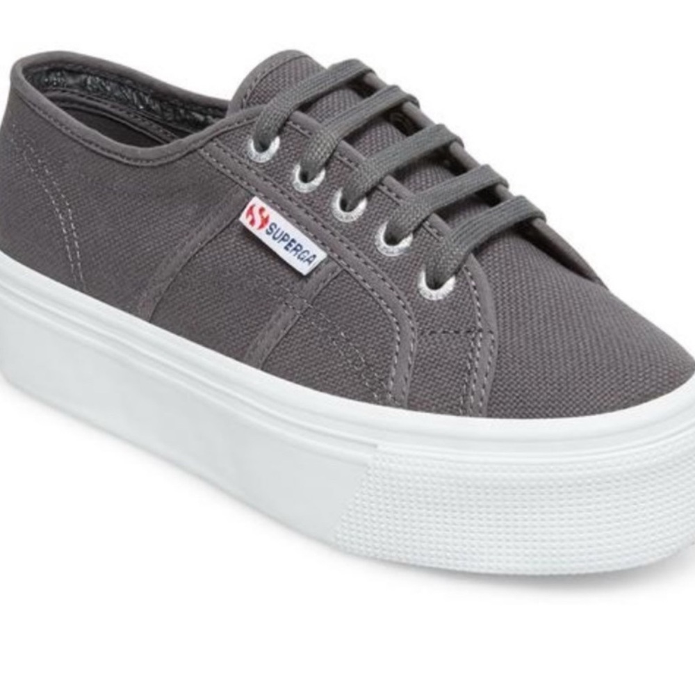 Superga Women's Gray Canvas Sneakers